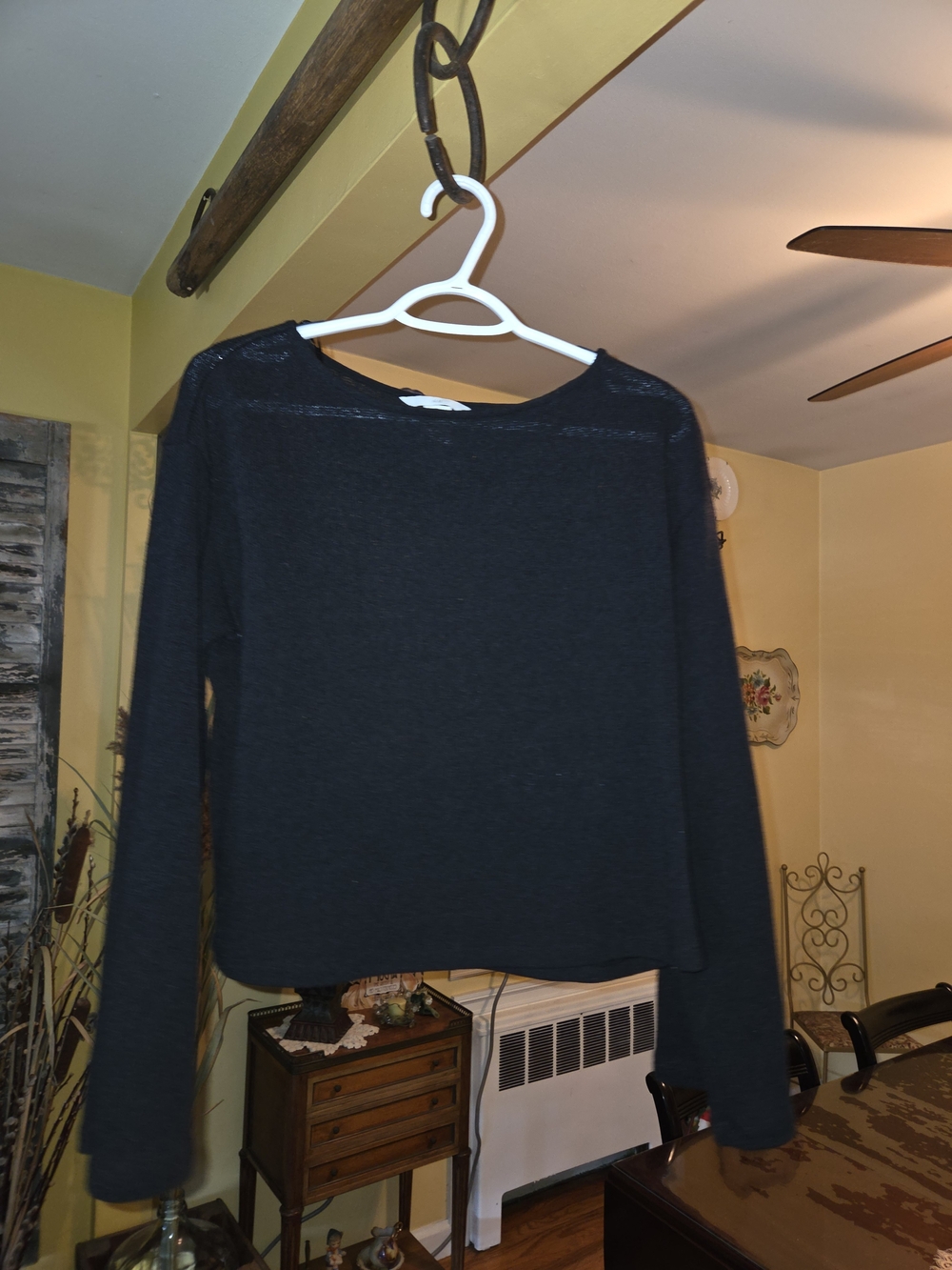 H&M Black Long Sleeve Knit Top